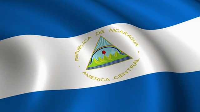 尼加拉瓜国旗 Loopable视频下载