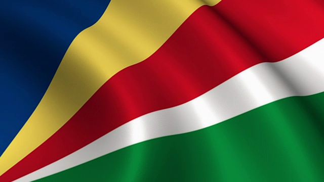 塞舌尔群岛国旗Loopable视频素材
