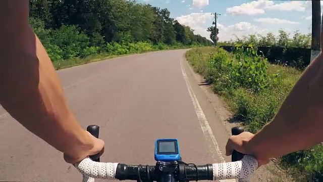 POV和公路自行车。视频素材