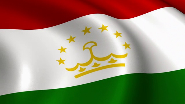塔吉克斯坦国旗Loopable视频素材