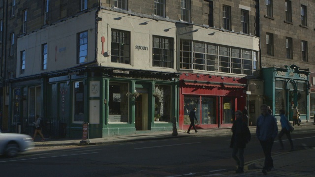 英国爱丁堡爱丁堡勺子咖啡馆的WS Shot视频下载