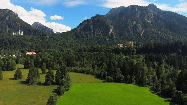 巴伐利亚的新天鹅堡和霍恩施万高城堡视频下载