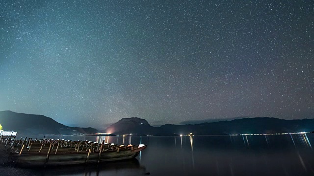泸沽湖之夜，时光流逝视频下载