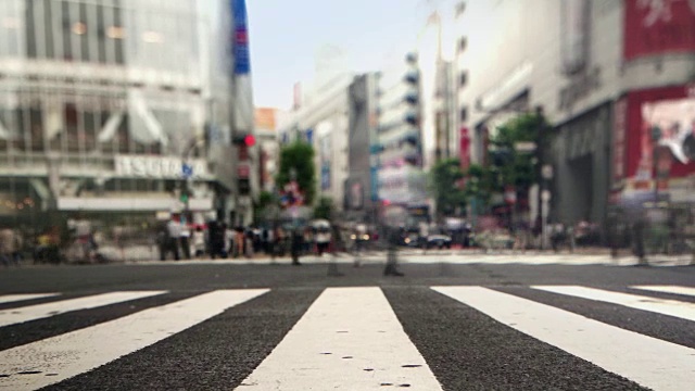 涉谷十字路口的人群时光流逝日本东京。视频素材
