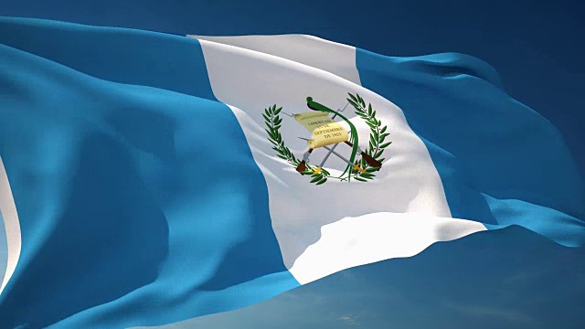 危地马拉国旗-可循环视频下载