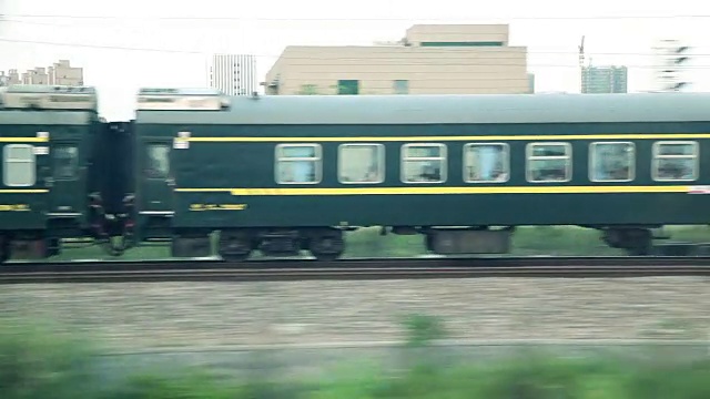移动的火车-时间流逝视频素材