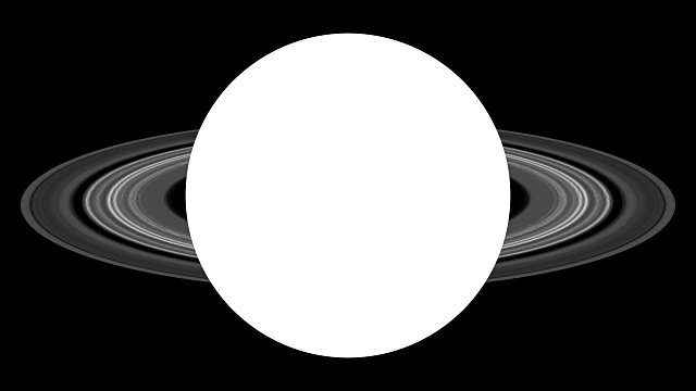 土星自旋可循环元素与光锍隔离视频素材