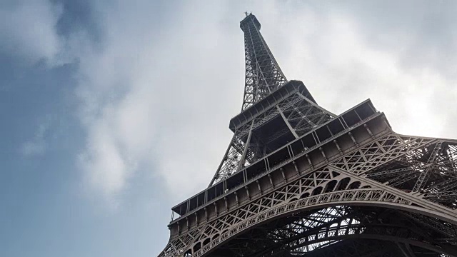 埃菲尔铁塔，巴黎，时光流逝，放大，阳光视频下载