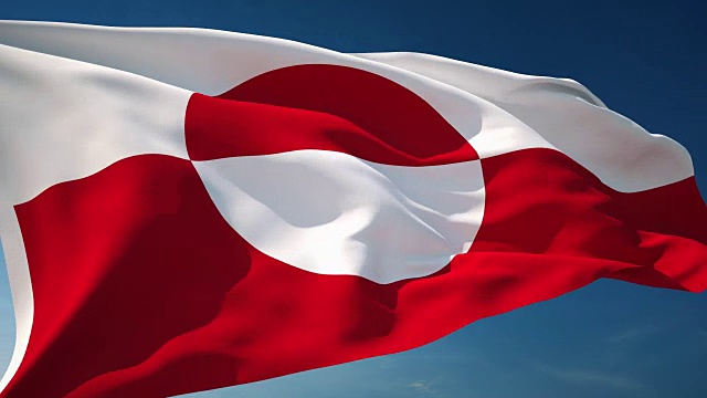 4K格陵兰旗-可循环视频素材