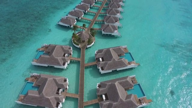 马尔代夫，菲诺胡度假村的航拍视频下载