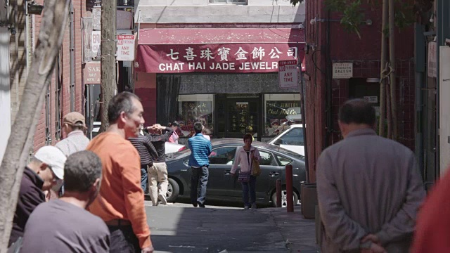 加州旧金山唐人街的街道视频素材