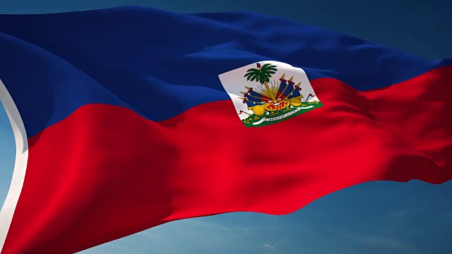 4K海地国旗-可循环视频素材
