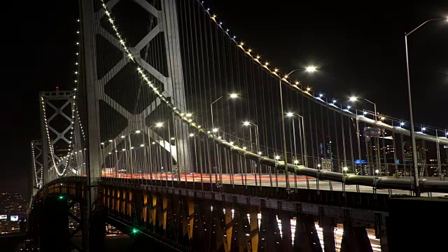 旧金山:海湾大桥之夜视频下载