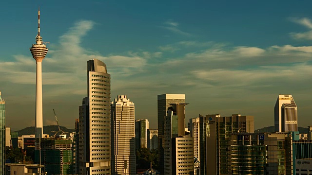 吉隆坡塔上的日落视频素材
