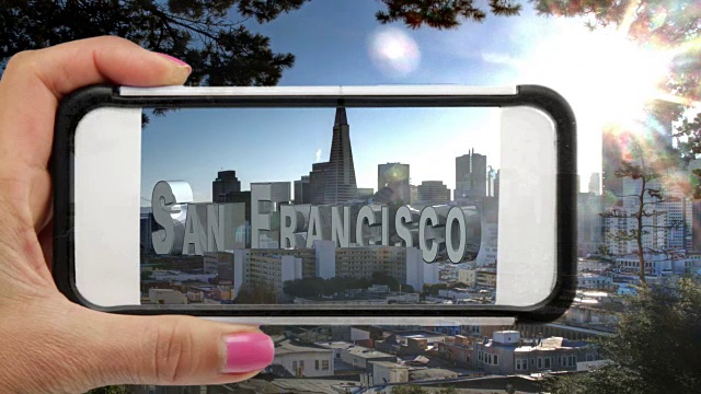 旧金山视图通过移动电话视频下载