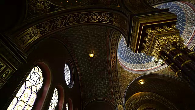 布拉格的西班牙犹太教堂视频素材