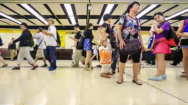 4K延时:地铁站视频素材