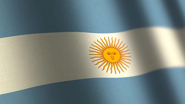 阿根廷国旗环。4 k。视频下载