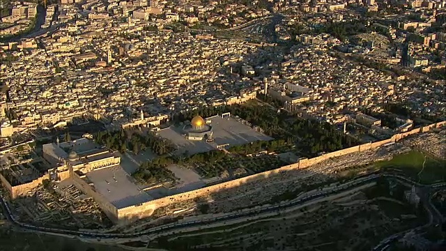 耶路撒冷(空中拍摄)视频素材