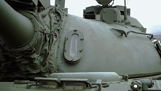 苏联坦克的炮塔和装甲面视频素材