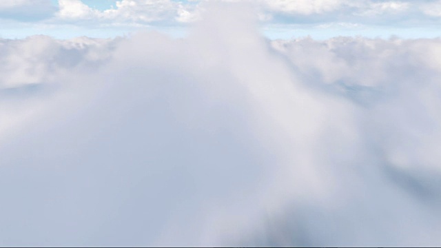 穿越云层(可循环)视频素材