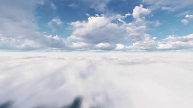 穿越云层(可循环)视频素材