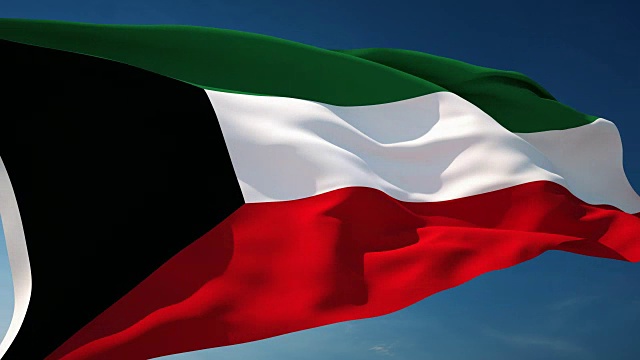 4K科威特国旗-可循环视频下载