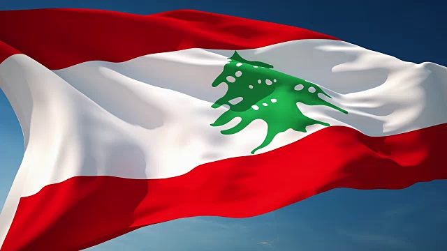 4K黎巴嫩旗-可循环视频下载