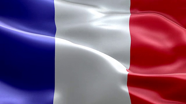 法国国旗波浪图案可循环元素视频素材