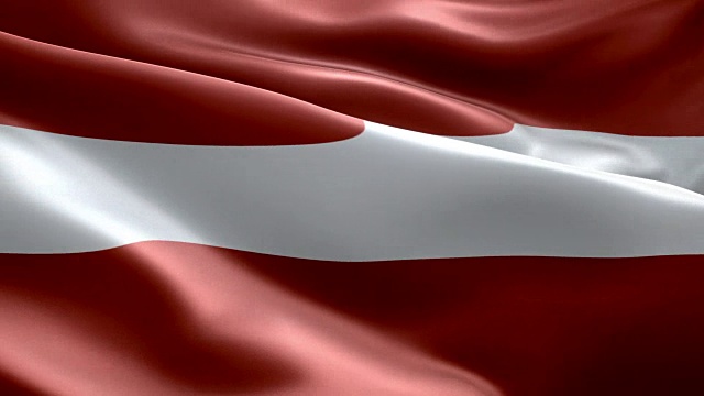 拉脱维亚国旗波浪图案可循环元素视频素材