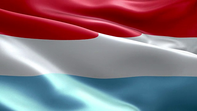 卢森堡国旗波浪图案可循环元素视频素材