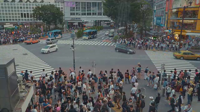 HD东京涩谷十字路口，日本视频素材
