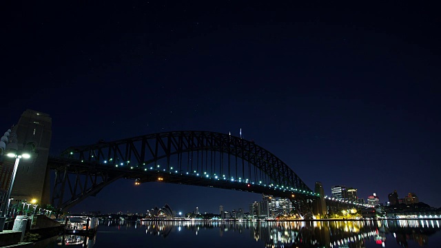 悉尼海港大桥夜景视频素材