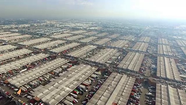 墨西哥市的阿巴斯托斯市场鸟瞰图视频下载