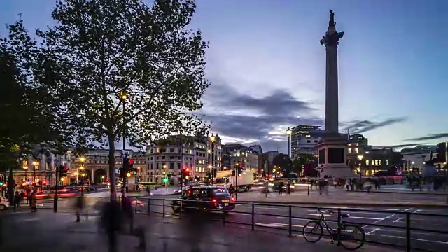伦敦特拉法加广场时光流逝视频素材