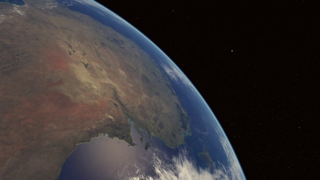飞越地球飞往澳大利亚视频素材