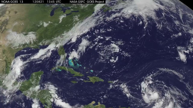 艾萨克飓风的形成视频素材