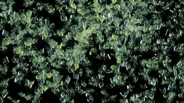 草酸铁钾晶体生长视频素材