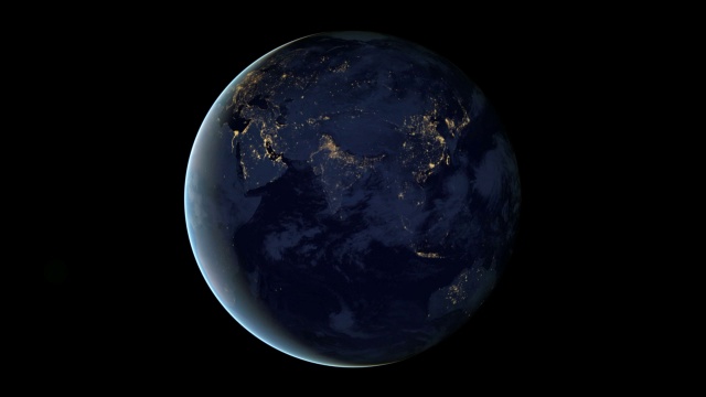 地球在晚上视频素材