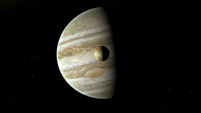 木星和伽利略卫星视频素材
