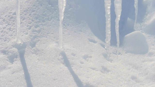 融化的北极冰柱视频素材