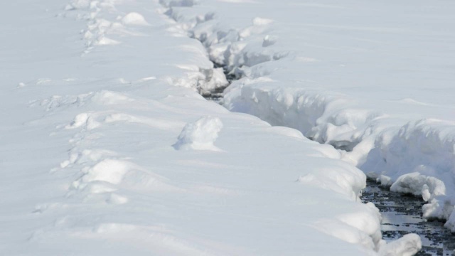 北极冰融化视频素材