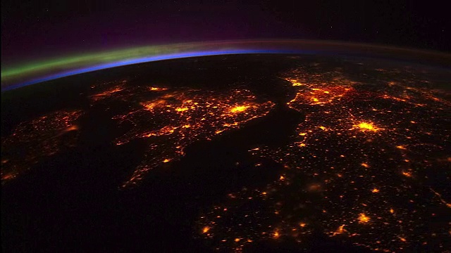 国际空间站观察地球:宇宙飞船从西欧移动到苏丹视频素材