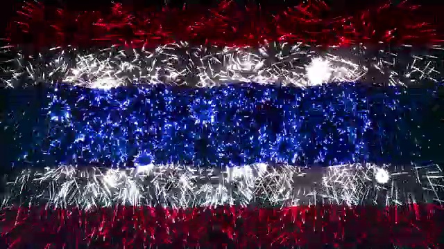 泰国烟花展示国旗视频下载