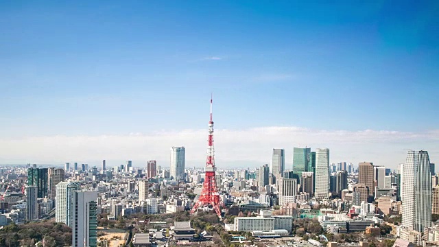 延时:东京塔城市景观日本视频下载
