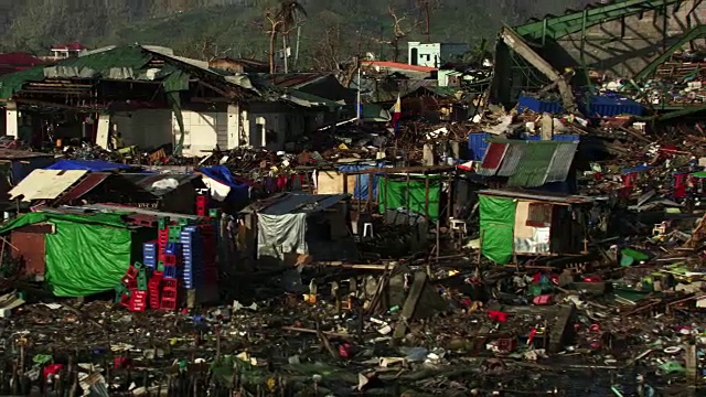 菲律宾:塔克洛班市的废墟视频素材
