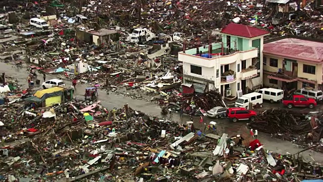 菲律宾:塔克洛班市的废墟视频素材