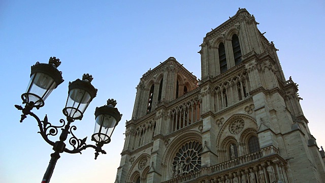巴黎圣母院视频素材