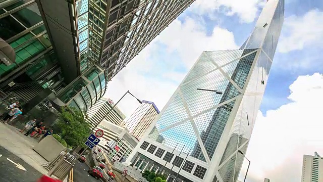 时间流逝:香港摩天大楼视频素材