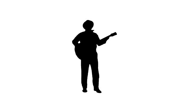 吉他手剪影人视频下载